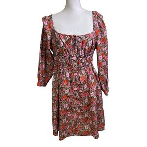 J Crew Cinched-waist organic cotton dress in Liberty® Meadow Song fabric